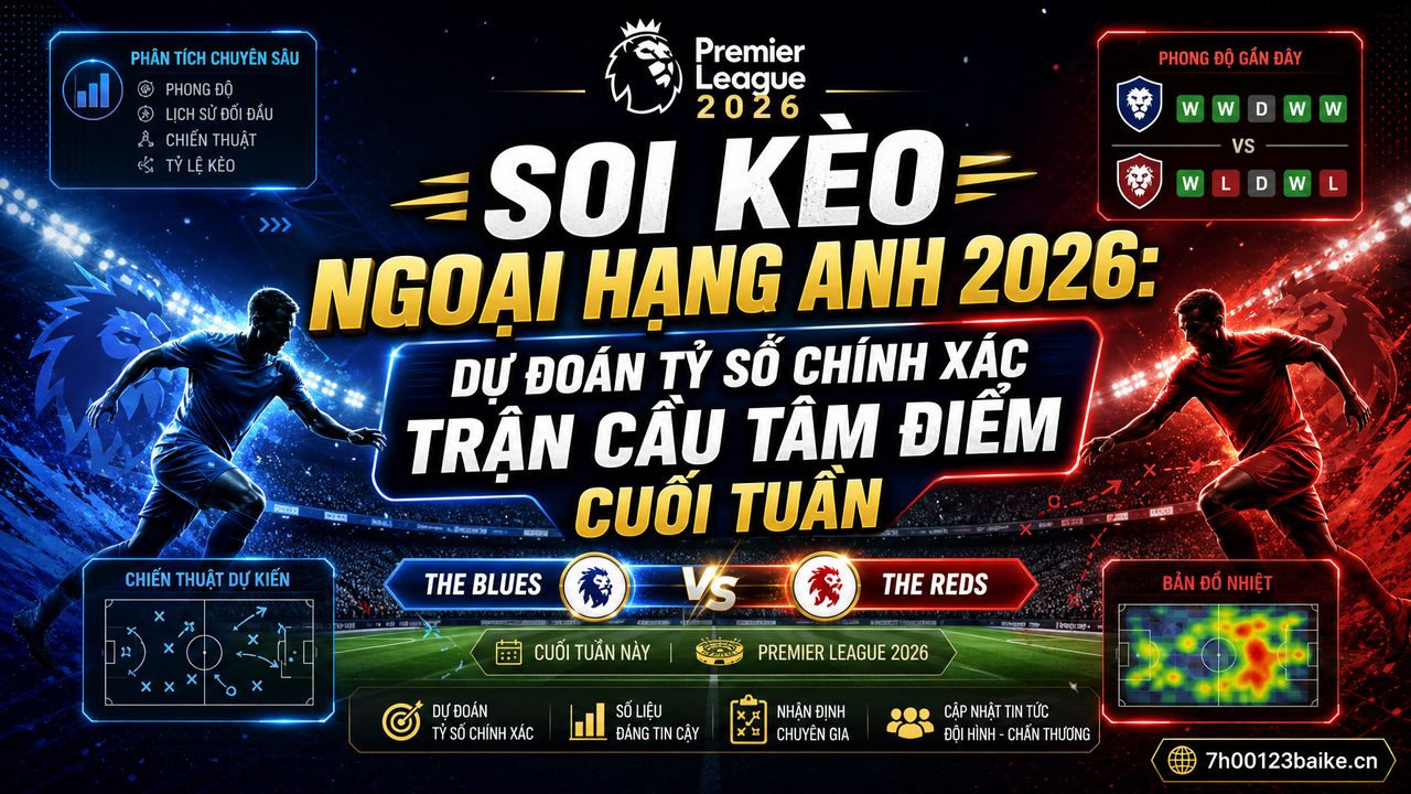 Soi kèo Ngoại hạng Anh 2026: Dự đoán tỷ số chính xác trận cầu tâm điểm cuối tuần